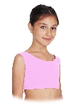 TOP DANZA LYCRA CORTO CON SPALLINE SPESSE ROSA BAMBINA